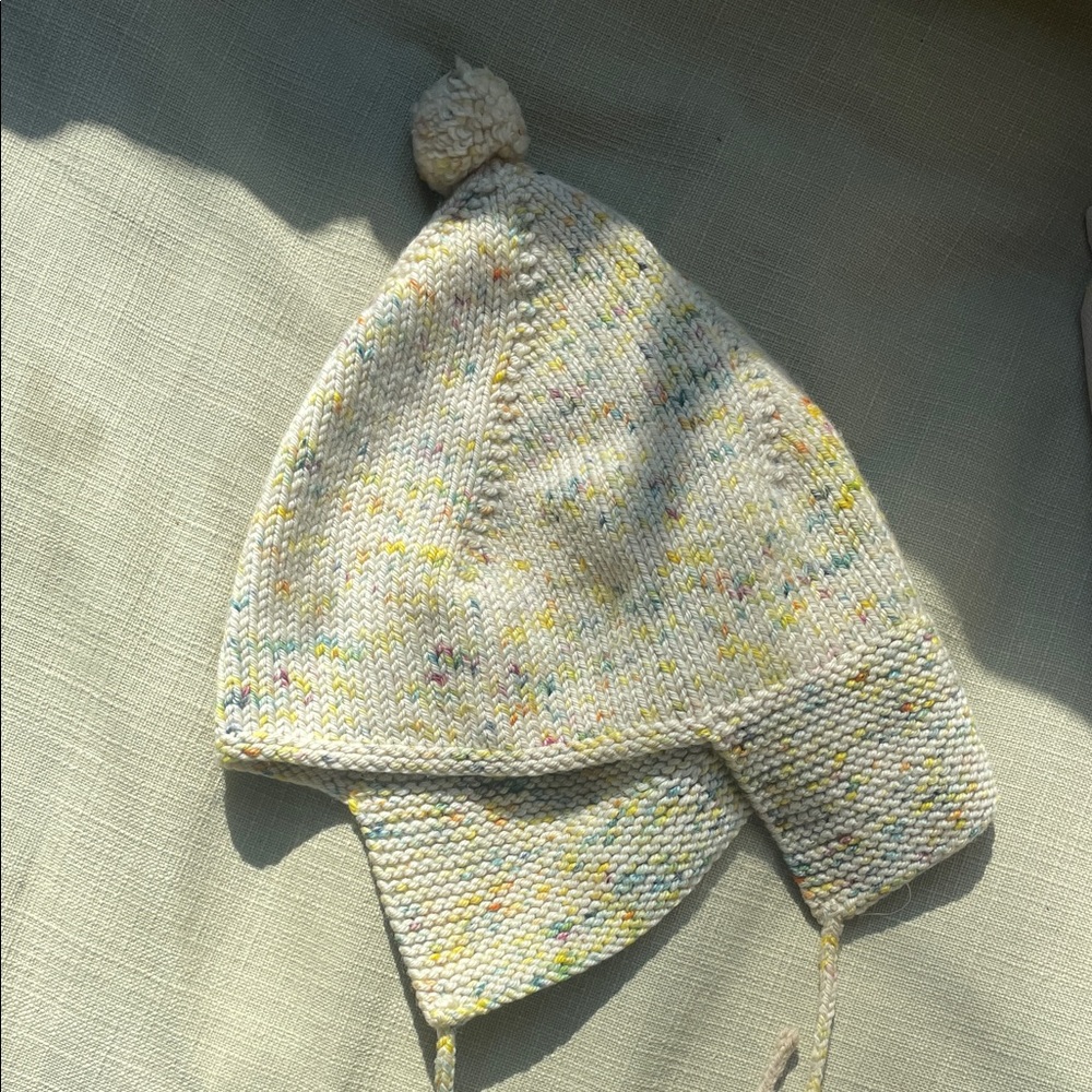 Misha And Puff Speckled Cream Knit Hat
